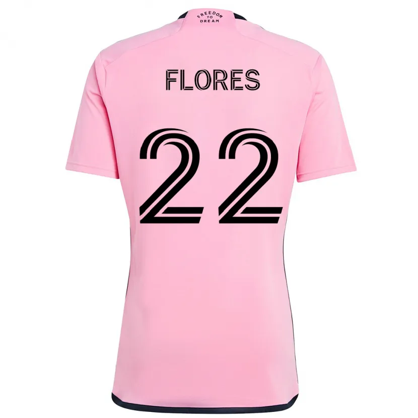 Danxen Kinderen Alejandro Flores #22 Roze Thuisshirt Thuistenue 2024/25 T-Shirt