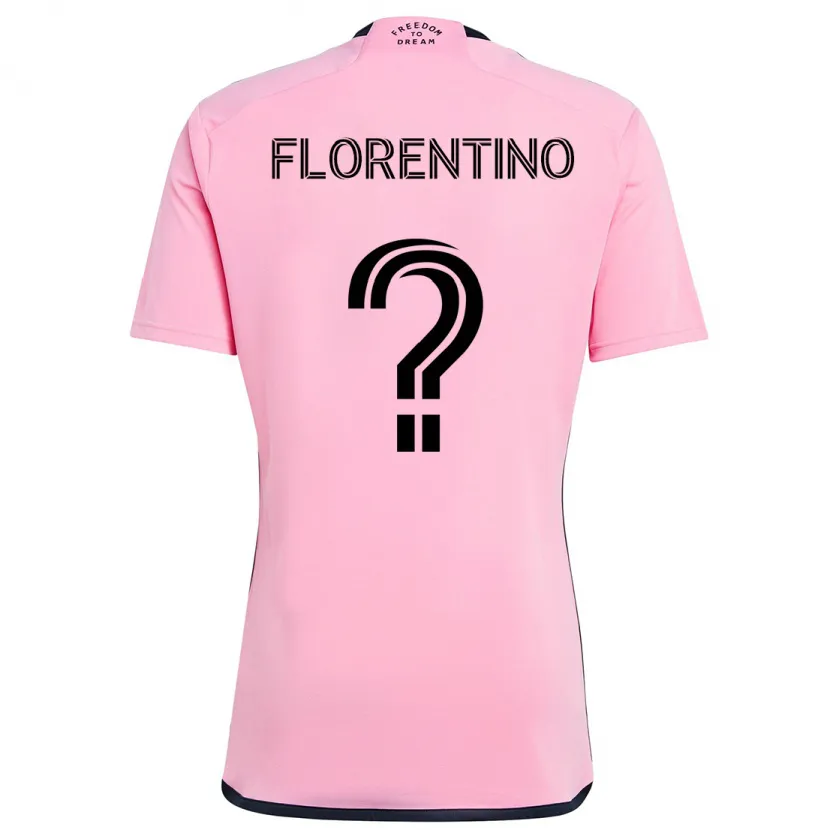 Danxen Kinderen Gabriel Florentino #0 Roze Thuisshirt Thuistenue 2024/25 T-Shirt