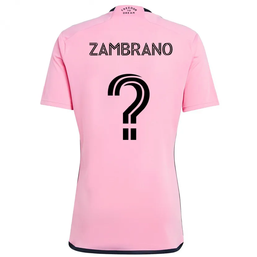 Danxen Kinderen Matteo Zambrano #0 Roze Thuisshirt Thuistenue 2024/25 T-Shirt