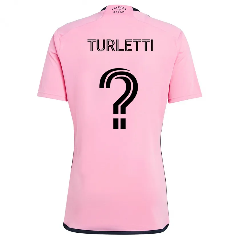 Danxen Kinderen Mateo Turletti #0 Roze Thuisshirt Thuistenue 2024/25 T-Shirt