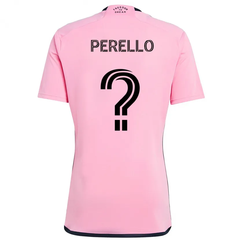 Danxen Kinderen Sergio Perello #0 Roze Thuisshirt Thuistenue 2024/25 T-Shirt