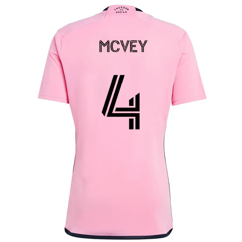 Danxen Kinderen Christopher Mcvey #4 Roze Thuisshirt Thuistenue 2024/25 T-Shirt