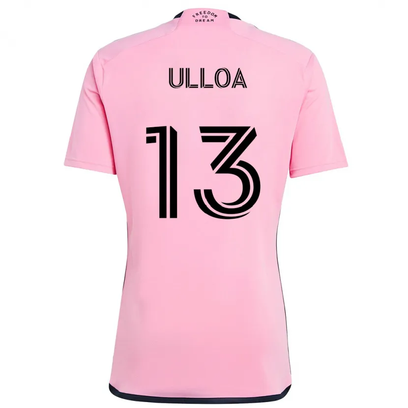 Danxen Kinderen Víctor Ulloa #13 Roze Thuisshirt Thuistenue 2024/25 T-Shirt