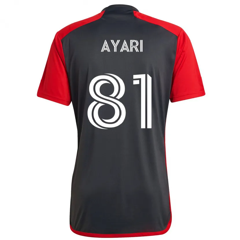 Danxen Kinderen Hassan Ayari #81 Grijs Rood Thuisshirt Thuistenue 2024/25 T-Shirt