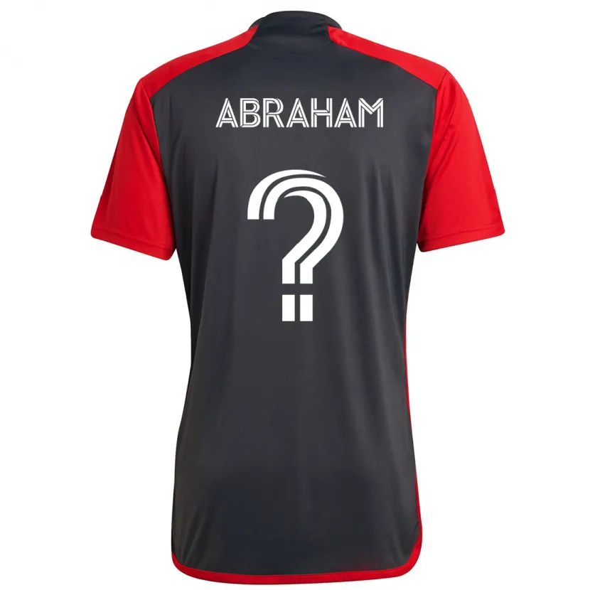 Danxen Kinderen Nathaniel Abraham #0 Grijs Rood Thuisshirt Thuistenue 2024/25 T-Shirt