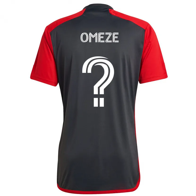 Danxen Kinderen Chimere Omeze #0 Grijs Rood Thuisshirt Thuistenue 2024/25 T-Shirt