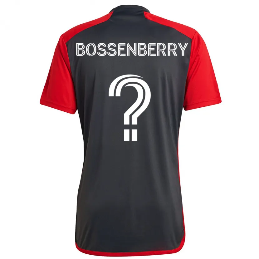 Danxen Kinderen Antone Bossenberry #0 Grijs Rood Thuisshirt Thuistenue 2024/25 T-Shirt