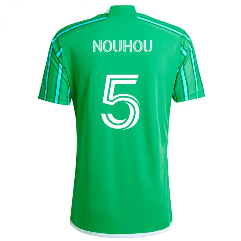 Danxen Kinderen Nouhou #5 Groen Wit Thuisshirt Thuistenue 2024/25 T-Shirt