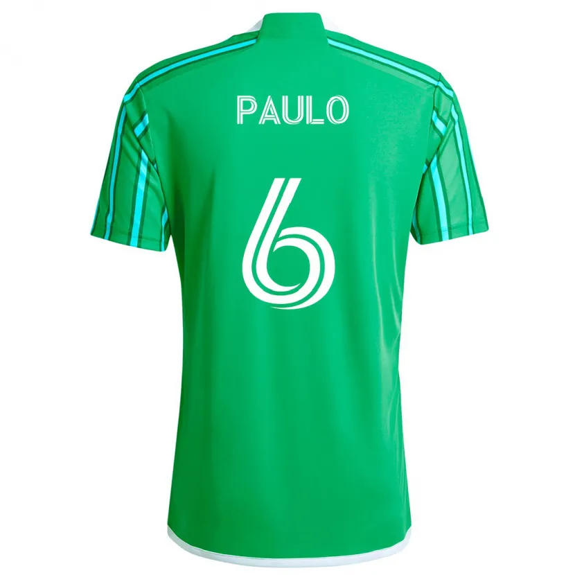 Danxen Kinderen João Paulo #6 Groen Wit Thuisshirt Thuistenue 2024/25 T-Shirt