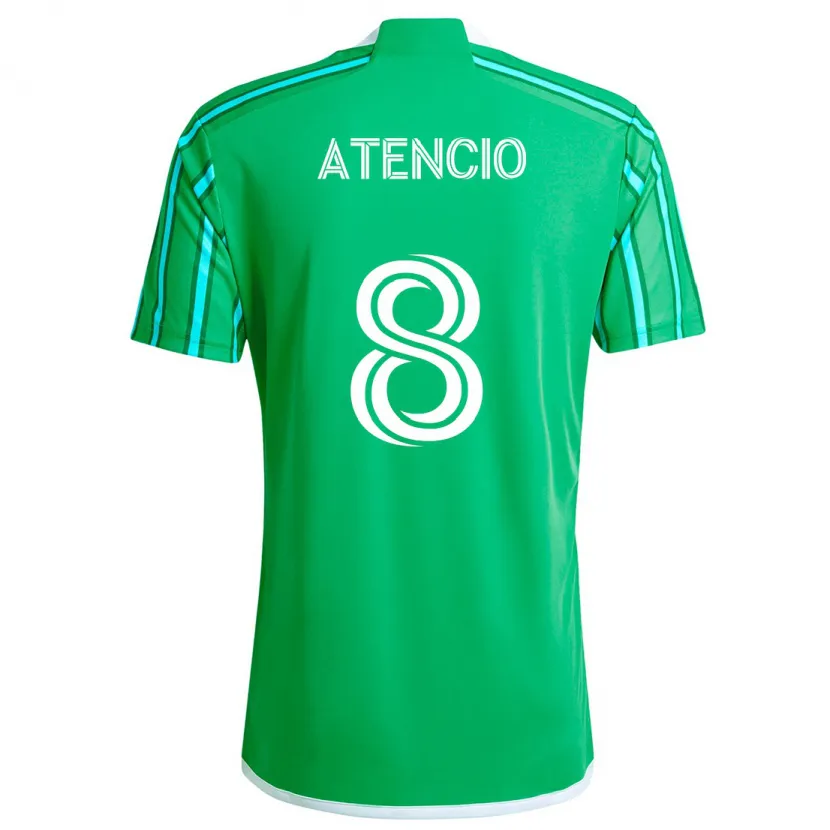 Danxen Kinderen Josh Atencio #8 Groen Wit Thuisshirt Thuistenue 2024/25 T-Shirt