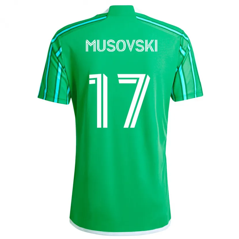 Danxen Kinderen Danny Musovski #17 Groen Wit Thuisshirt Thuistenue 2024/25 T-Shirt