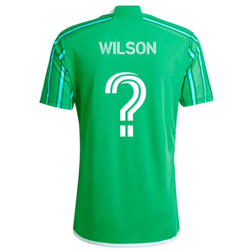 Danxen Kinderen Trevor Wilson #0 Groen Wit Thuisshirt Thuistenue 2024/25 T-Shirt