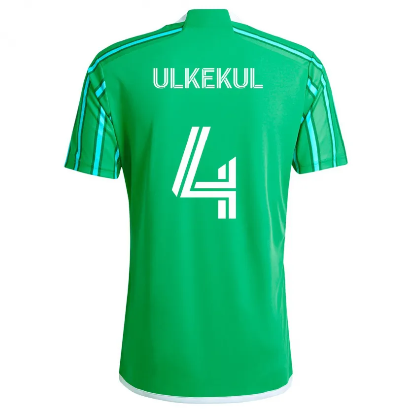 Danxen Kinderen Jodi Ulkekul #4 Groen Wit Thuisshirt Thuistenue 2024/25 T-Shirt