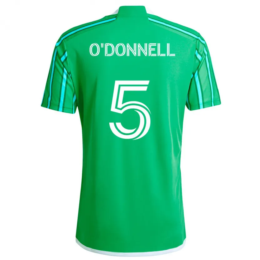 Danxen Kinderen Kristina O'donnell #5 Groen Wit Thuisshirt Thuistenue 2024/25 T-Shirt