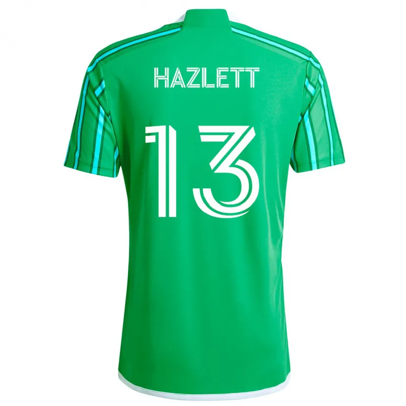 Danxen Kinderen Kimberly Hazlett #13 Groen Wit Thuisshirt Thuistenue 2024/25 T-Shirt