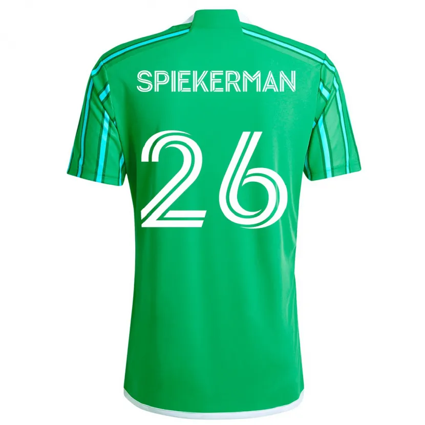 Danxen Kinderen Stephanie Spiekerman #26 Groen Wit Thuisshirt Thuistenue 2024/25 T-Shirt