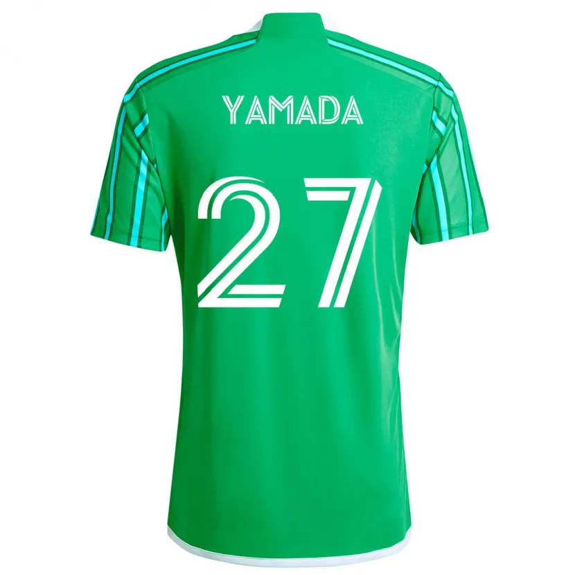 Danxen Kinderen Hikari Yamada #27 Groen Wit Thuisshirt Thuistenue 2024/25 T-Shirt