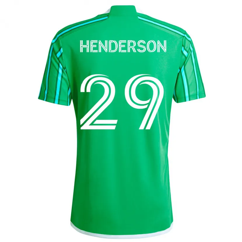 Danxen Kinderen Anna Henderson #29 Groen Wit Thuisshirt Thuistenue 2024/25 T-Shirt