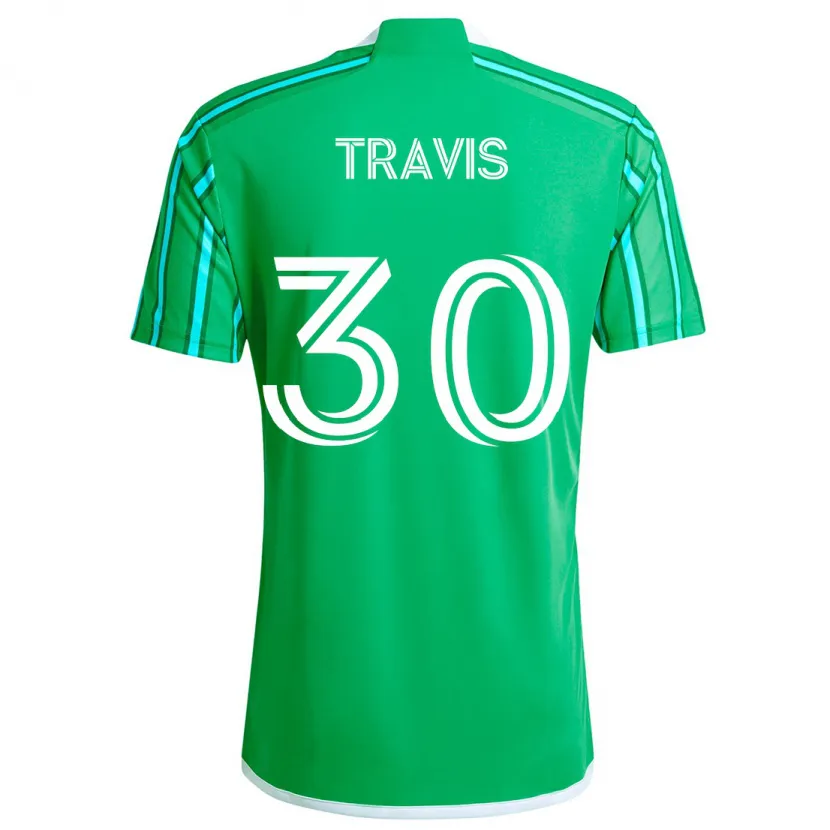 Danxen Kinderen Riley Travis #30 Groen Wit Thuisshirt Thuistenue 2024/25 T-Shirt