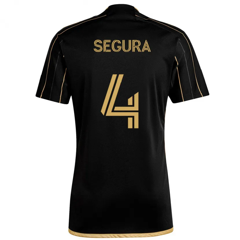 Danxen Kinderen Eddie Segura #4 Zwart Goud Thuisshirt Thuistenue 2024/25 T-Shirt