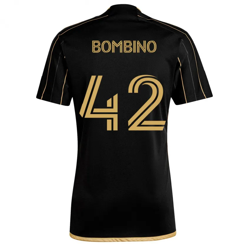 Danxen Kinderen Luca Bombino #42 Zwart Goud Thuisshirt Thuistenue 2024/25 T-Shirt