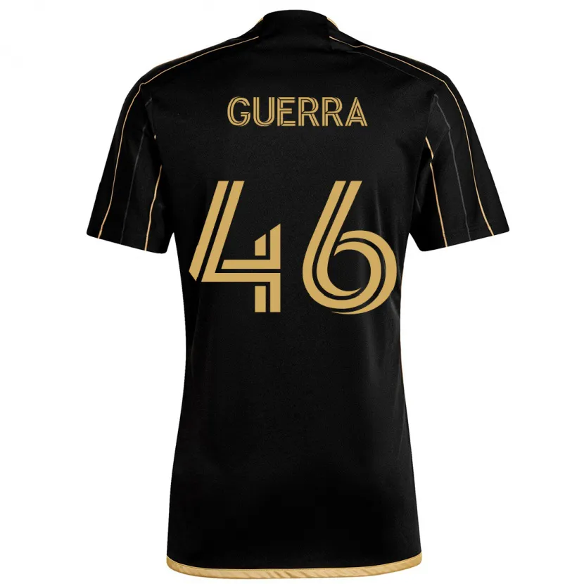 Danxen Kinderen Decarlo Guerra #46 Zwart Goud Thuisshirt Thuistenue 2024/25 T-Shirt