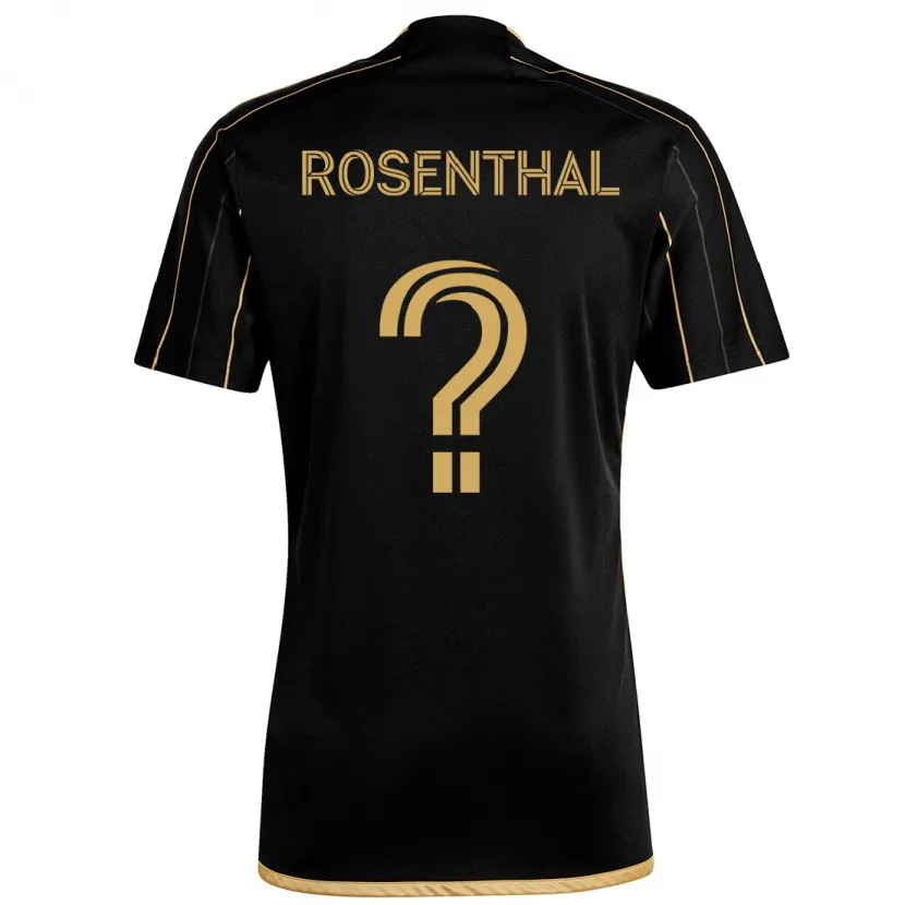 Danxen Kinderen Charlie Rosenthal #0 Zwart Goud Thuisshirt Thuistenue 2024/25 T-Shirt