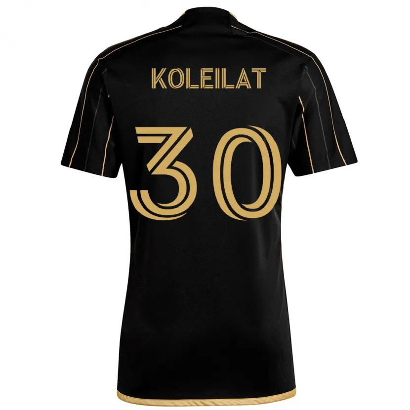 Danxen Kinderen Jassem Koleilat #30 Zwart Goud Thuisshirt Thuistenue 2024/25 T-Shirt