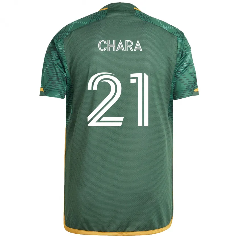 Danxen Kinderen Diego Chará #21 Groen Oranje Thuisshirt Thuistenue 2024/25 T-Shirt