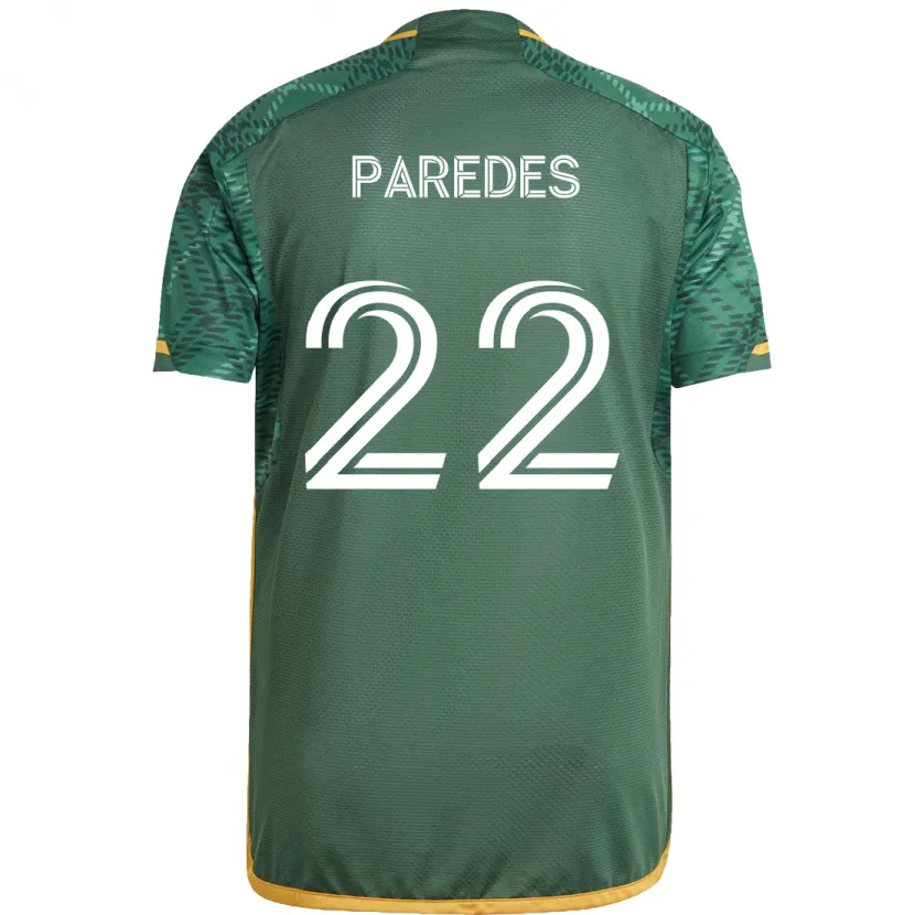 Danxen Kinderen Cristhian Paredes #22 Groen Oranje Thuisshirt Thuistenue 2024/25 T-Shirt