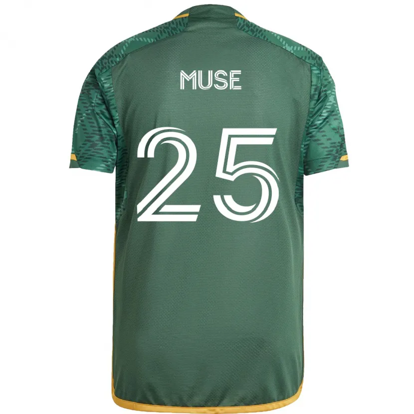 Danxen Kinderen Trey Muse #25 Groen Oranje Thuisshirt Thuistenue 2024/25 T-Shirt