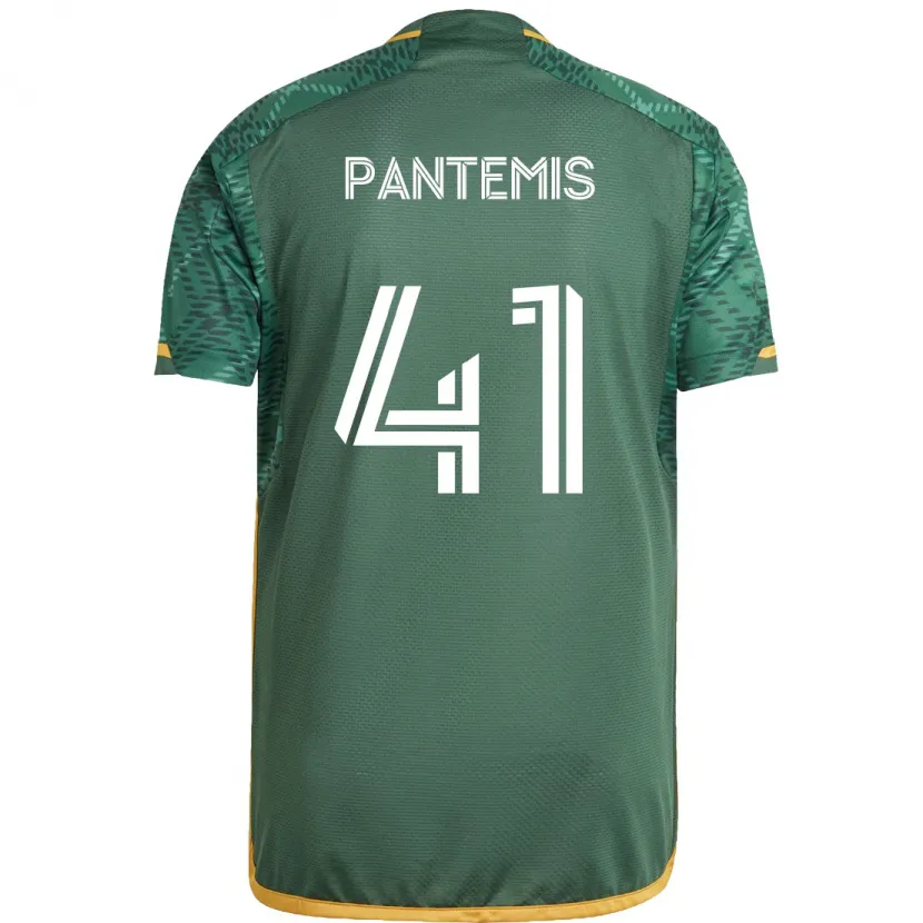 Danxen Kinderen James Pantemis #41 Groen Oranje Thuisshirt Thuistenue 2024/25 T-Shirt