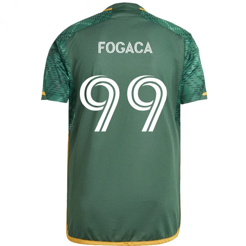 Danxen Kinderen Nathan Fogaça #99 Groen Oranje Thuisshirt Thuistenue 2024/25 T-Shirt