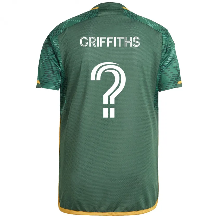 Danxen Kinderen Reo Griffiths #0 Groen Oranje Thuisshirt Thuistenue 2024/25 T-Shirt