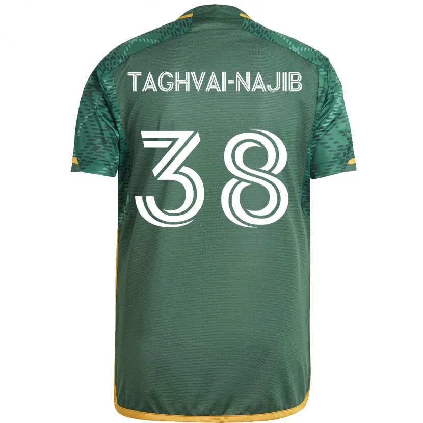 Danxen Kinderen Braxton Taghvai-Najib #38 Groen Oranje Thuisshirt Thuistenue 2024/25 T-Shirt