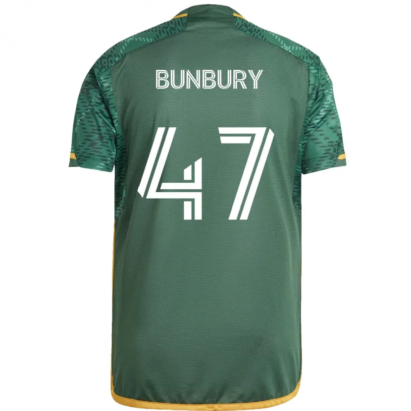 Danxen Kinderen Mataeo Bunbury #47 Groen Oranje Thuisshirt Thuistenue 2024/25 T-Shirt