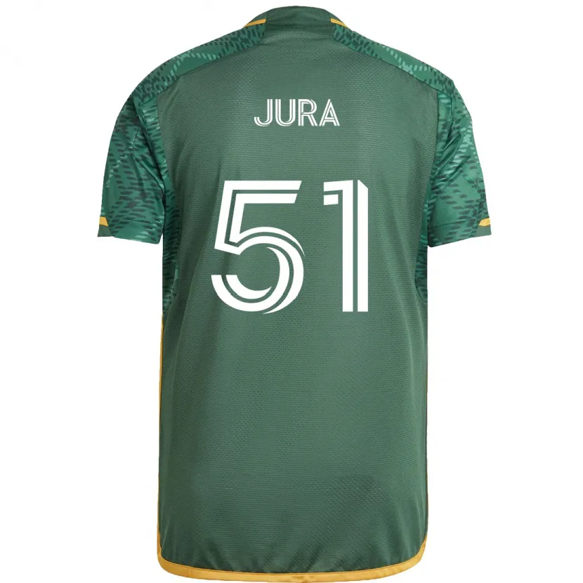 Danxen Kinderen Sawyer Jura #51 Groen Oranje Thuisshirt Thuistenue 2024/25 T-Shirt