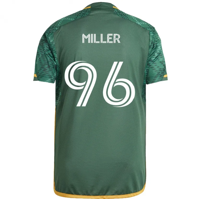 Danxen Kinderen Carver Miller #96 Groen Oranje Thuisshirt Thuistenue 2024/25 T-Shirt