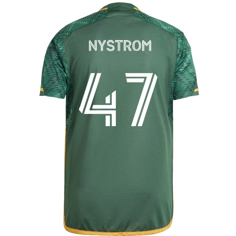 Danxen Kinderen Maximo Nystrom #47 Groen Oranje Thuisshirt Thuistenue 2024/25 T-Shirt