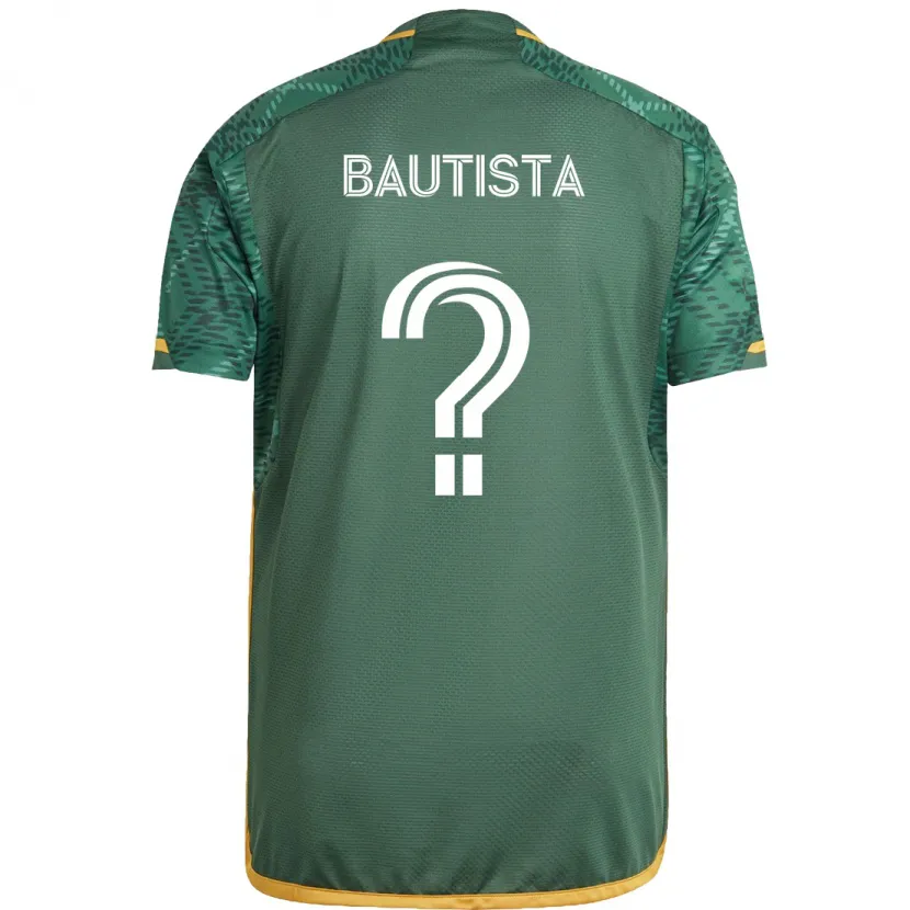 Danxen Kinderen Ricardo Bautista #0 Groen Oranje Thuisshirt Thuistenue 2024/25 T-Shirt