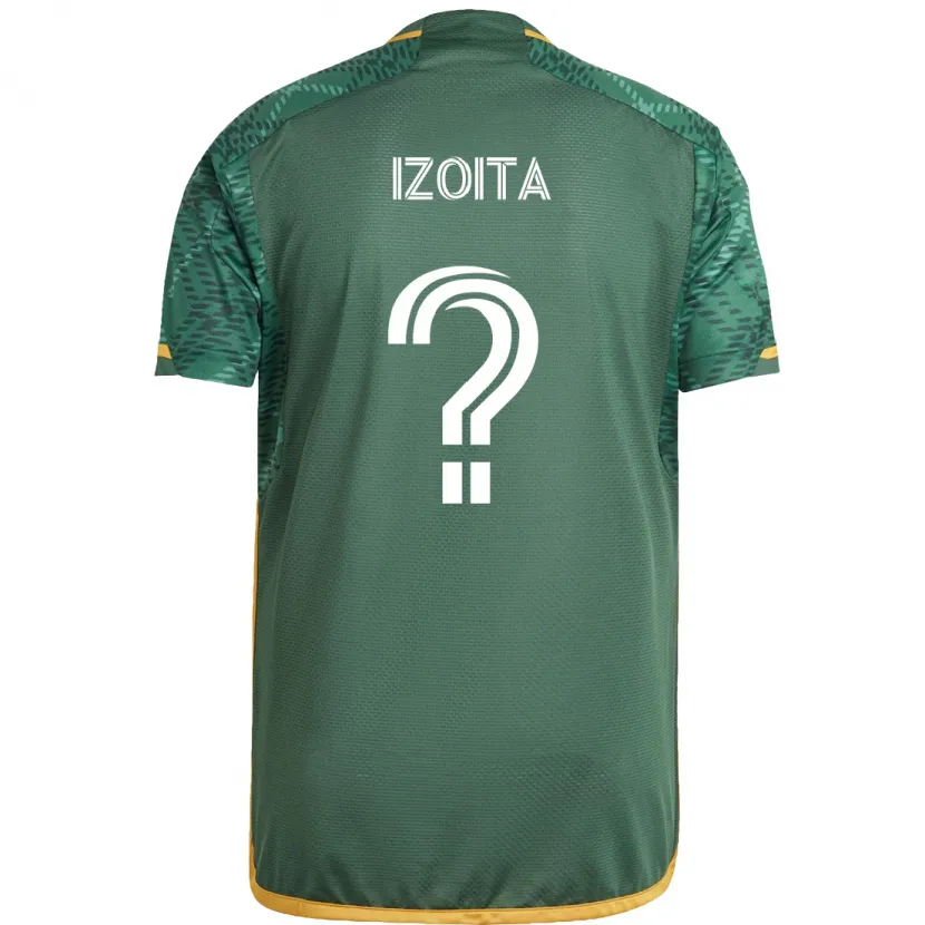 Danxen Kinderen Eric Izoita #0 Groen Oranje Thuisshirt Thuistenue 2024/25 T-Shirt