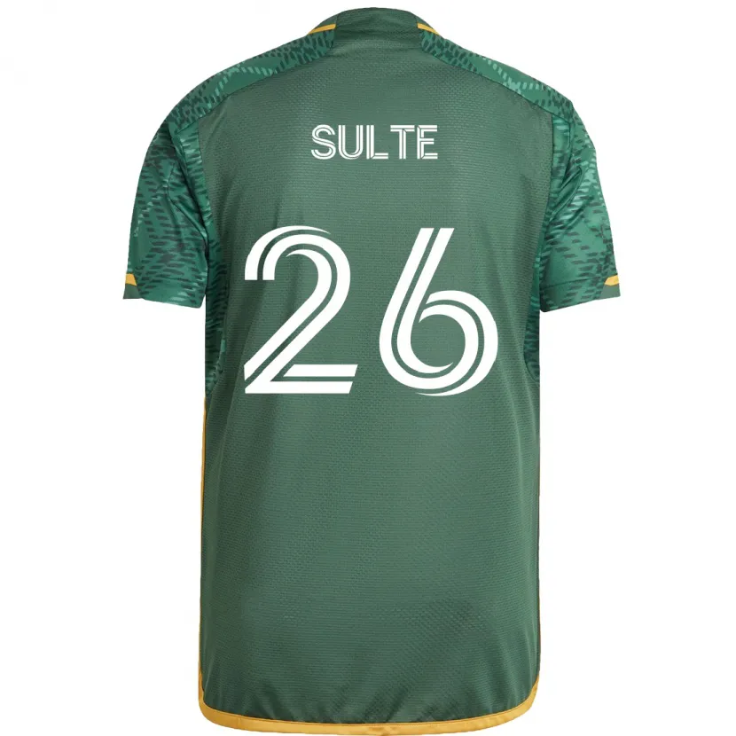 Danxen Kinderen Hunter Sulte #26 Groen Oranje Thuisshirt Thuistenue 2024/25 T-Shirt