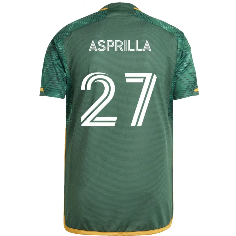 Danxen Kinderen Dairon Asprilla #27 Groen Oranje Thuisshirt Thuistenue 2024/25 T-Shirt