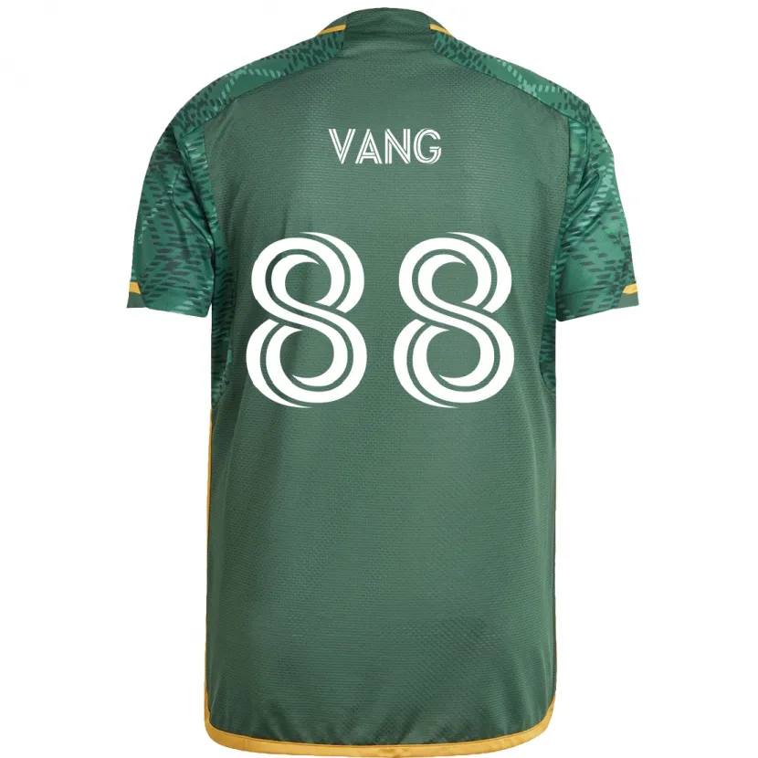 Danxen Kinderen Michael Vang #88 Groen Oranje Thuisshirt Thuistenue 2024/25 T-Shirt