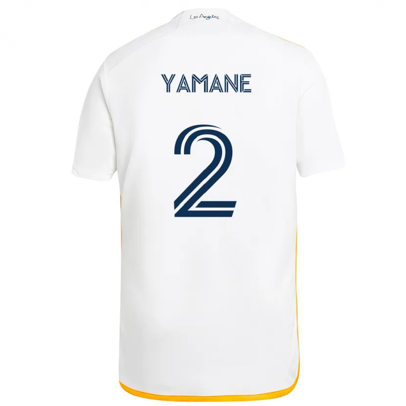 Danxen Kinderen Miki Yamane #2 Wit Geel Thuisshirt Thuistenue 2024/25 T-Shirt