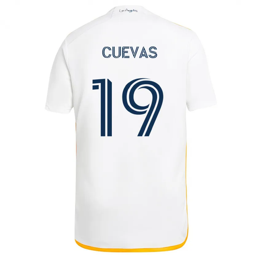 Danxen Kinderen Mauricio Cuevas #19 Wit Geel Thuisshirt Thuistenue 2024/25 T-Shirt