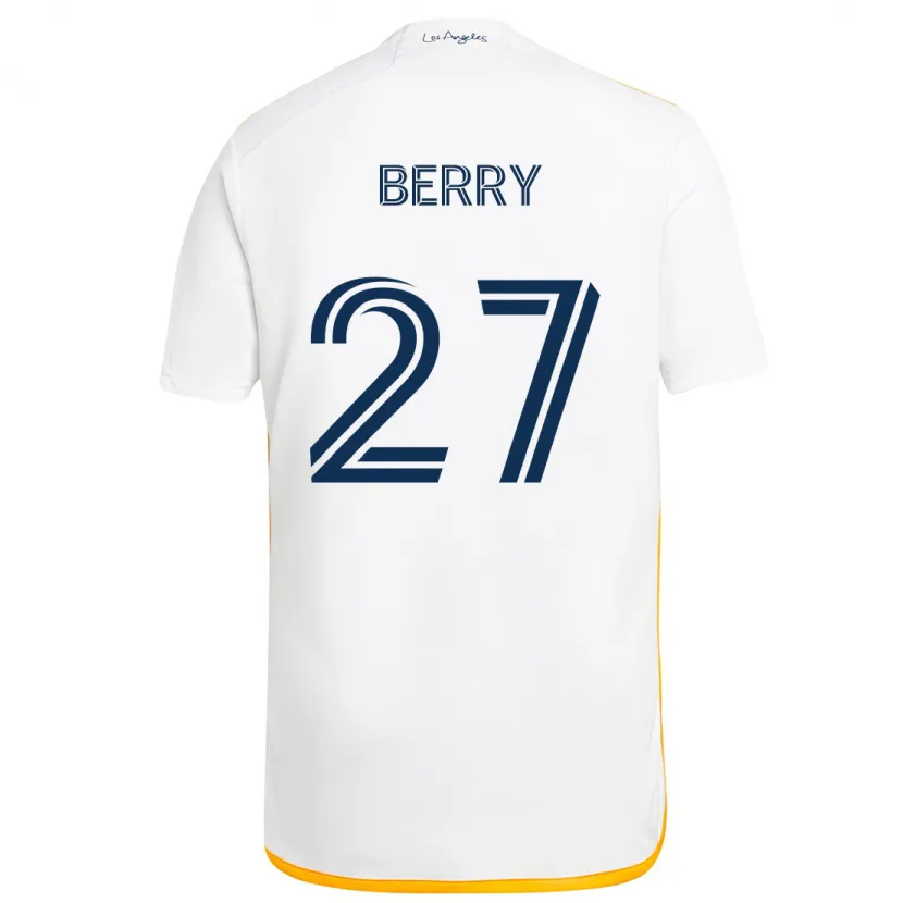 Danxen Kinderen Miguel Berry #27 Wit Geel Thuisshirt Thuistenue 2024/25 T-Shirt