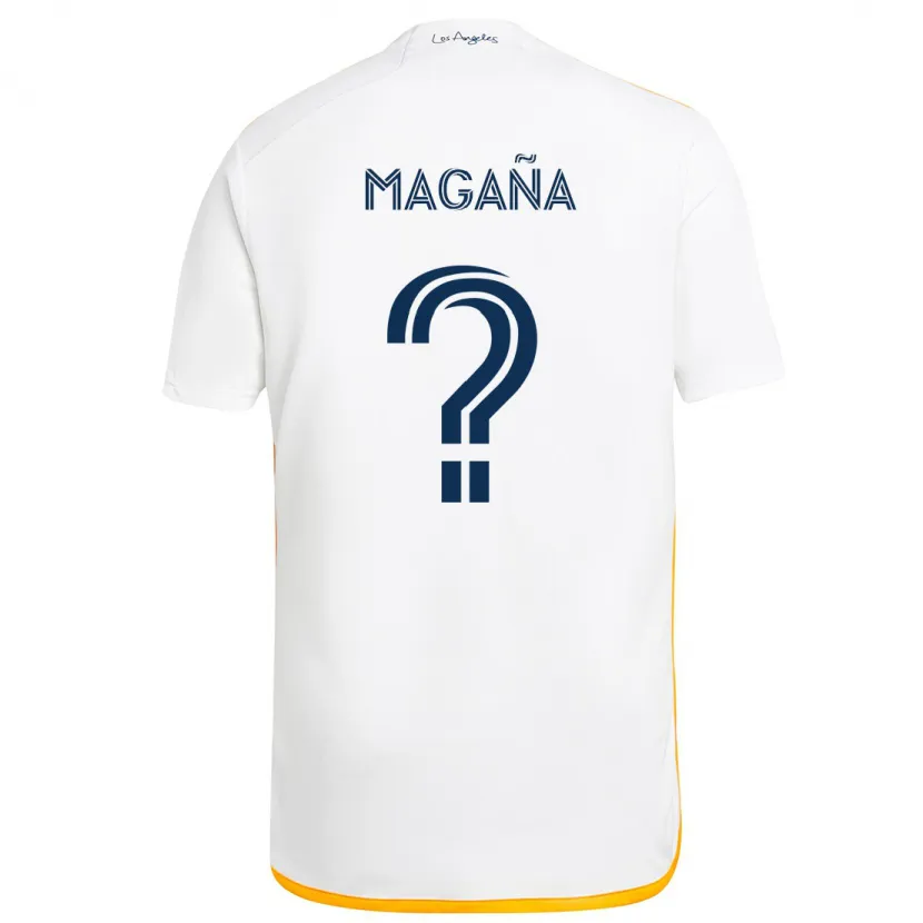 Danxen Kinderen Jose Magaña #0 Wit Geel Thuisshirt Thuistenue 2024/25 T-Shirt