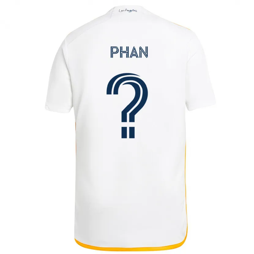 Danxen Kinderen Brett Phan #0 Wit Geel Thuisshirt Thuistenue 2024/25 T-Shirt