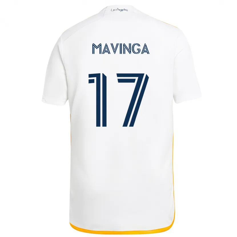 Danxen Kinderen Chris Mavinga #17 Wit Geel Thuisshirt Thuistenue 2024/25 T-Shirt